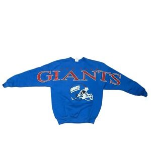 Vintage New York Giants 1990s Spell Out Crewneck Sweatshirt Deadstock Blue 90s
